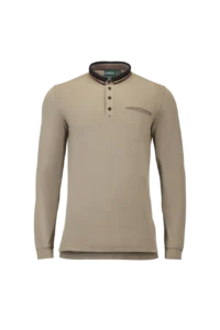 Áo Polo Golf nam dài tay Chervo Assago 62311 – Brown 477