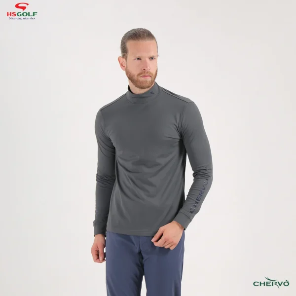 Áo Golf nam cao cổ Chervo Tavernello 65120 - Grey 941