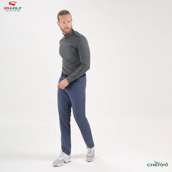 Áo Golf nam cao cổ Chervo Tavernello 65120 - Grey 941