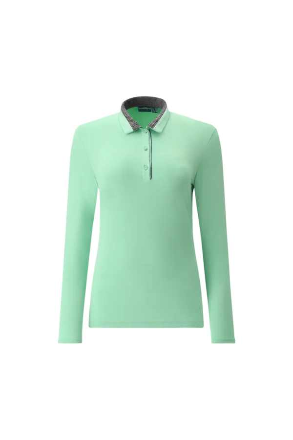 Áo Polo Golf nữ dài tay Chervo Animus 65498 - Light Green 681
