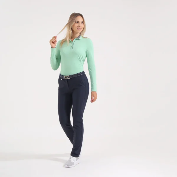 Áo Polo Golf nữ dài tay Chervo Animus 65498 - Light Green 681
