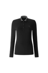 Áo Polo Golf nữ dài tay Chervo Animus 65498 – Black 999