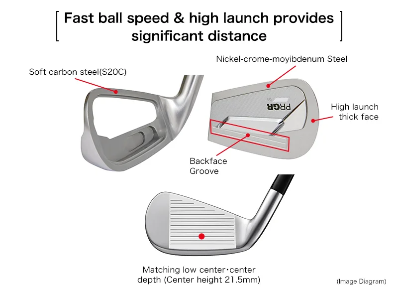Fast ball speed & high launch provides significant distance