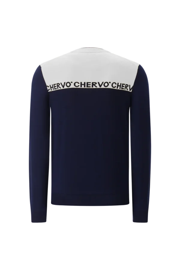 Áo len Golf nam Chervo Naviglio 65262 - White Navy E52