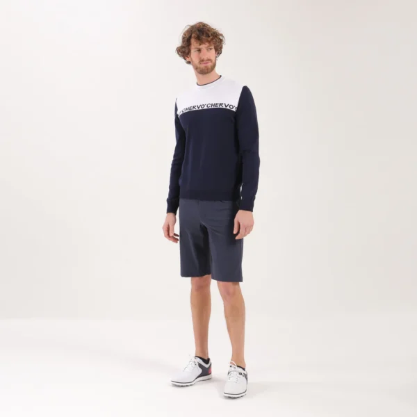 Áo len Golf nam Chervo Naviglio 65262 - White Navy E52