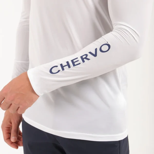 Áo Golf nam dài tay Chervo Teck 65378 - White 100