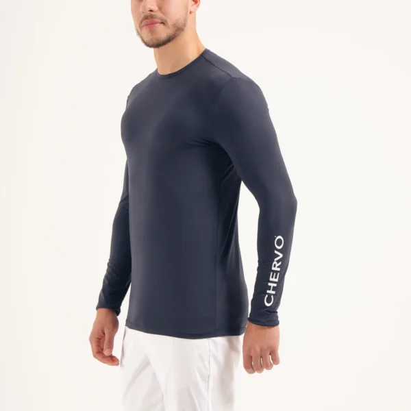 Áo Golf nam dài tay Chervo Teck 65378 - White 100