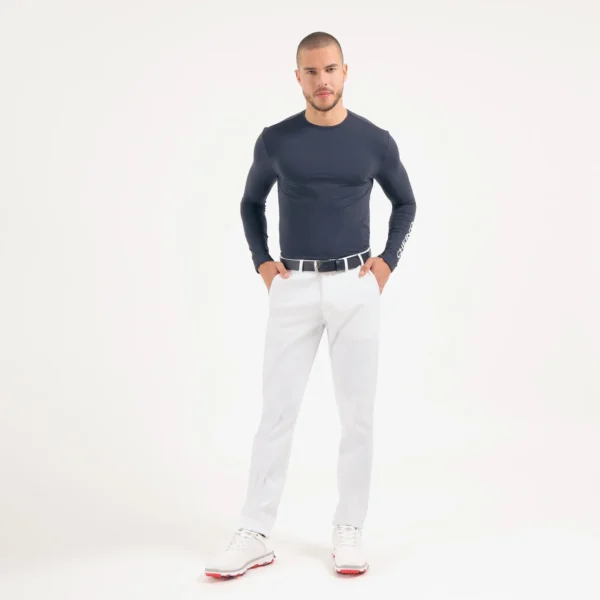Áo Golf nam dài tay Chervo Teck 65378 - White 100