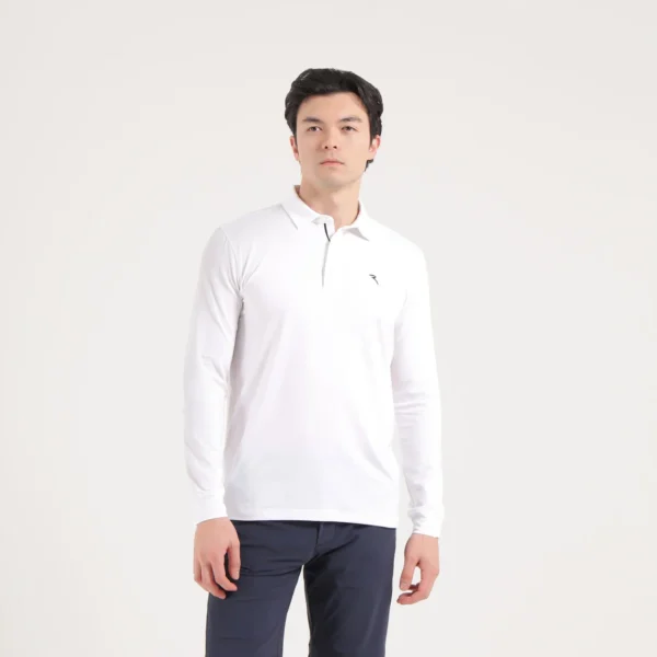 Áo Polo Golf nam dài tay Chervo Allusivo 65355 - Blue 599