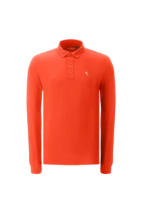 Áo Polo Golf nam dài tay Chervo Allusivo 65355 – Red Orange 380