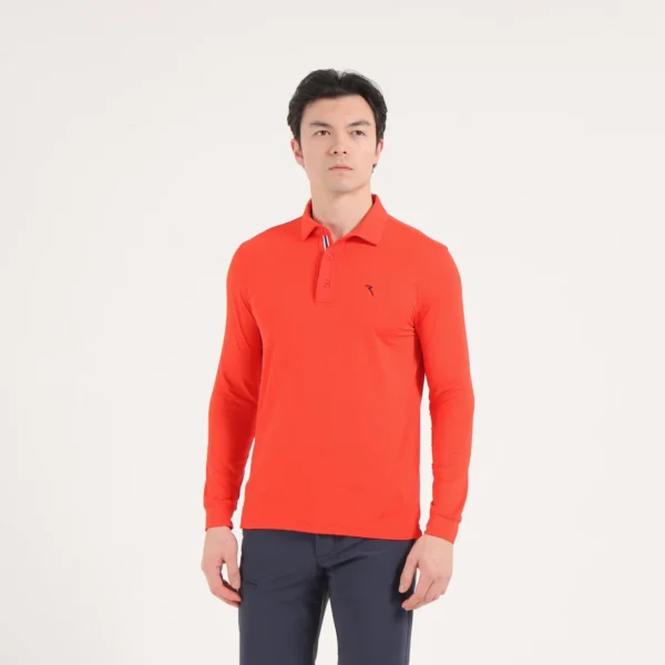 Áo Polo Golf nam dài tay Chervo Allusivo 65355 - Blue 599