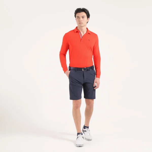 Áo Polo Golf nam dài tay Chervo Allusivo 65355 - Blue 599