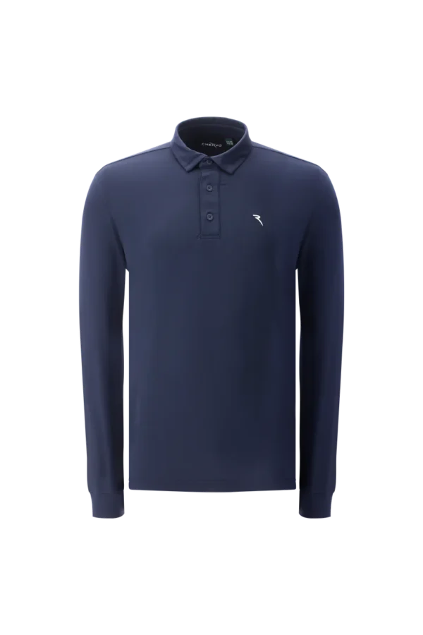 Áo Polo Golf nam dài tay Chervo Allusivo 65355 - Blue 599