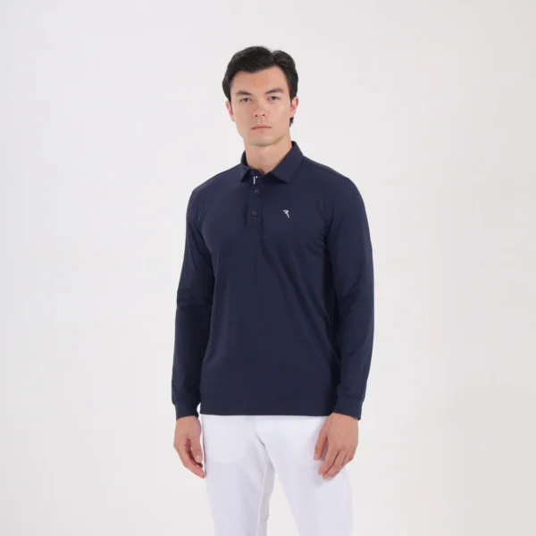 Áo Polo Golf nam dài tay Chervo Allusivo 65355 - Blue 599