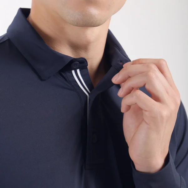 Áo Polo Golf nam dài tay Chervo Allusivo 65355 - Blue 599