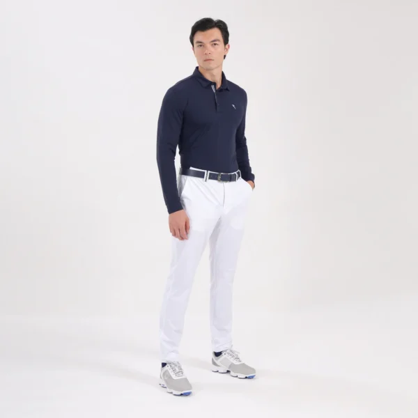 Áo Polo Golf nam dài tay Chervo Allusivo 65355 - Blue 599
