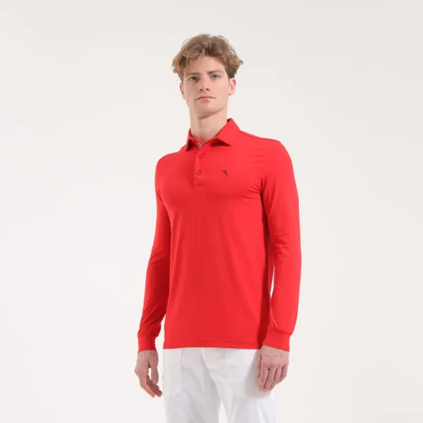 Áo Polo Golf nam dài tay Chervo Allusivo 65355 - Blue 599