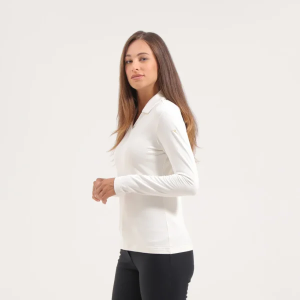 Áo Polo Golf nữ dài tay Chervo Annamaria 65551 - Black 999