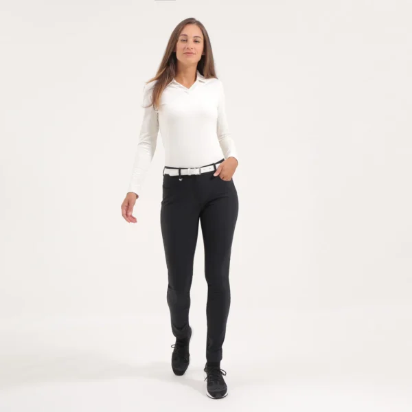 Áo Polo Golf nữ dài tay Chervo Annamaria 65551 - Black 999