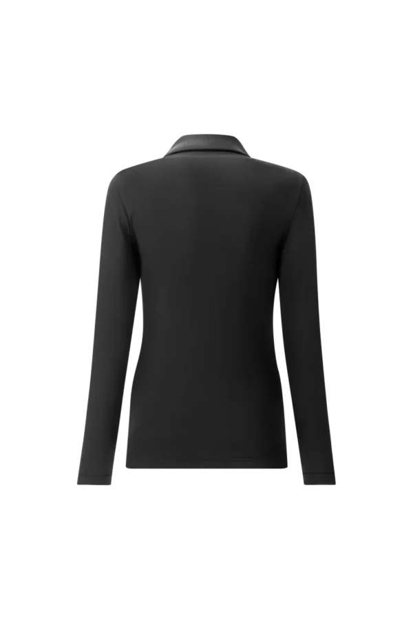 Áo Polo Golf nữ dài tay Chervo Annamaria 65551 - Black 999