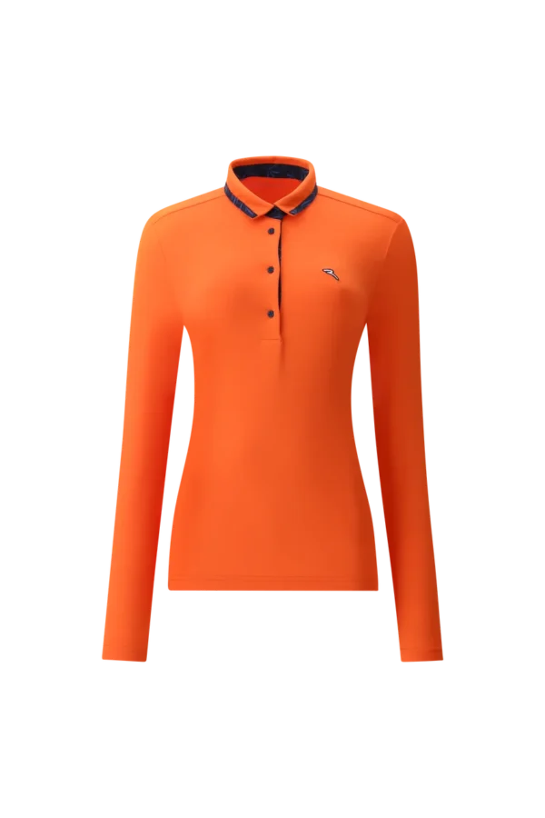Áo Polo Golf nữ dài tay Chervo Annawintour 65704 - White AA19