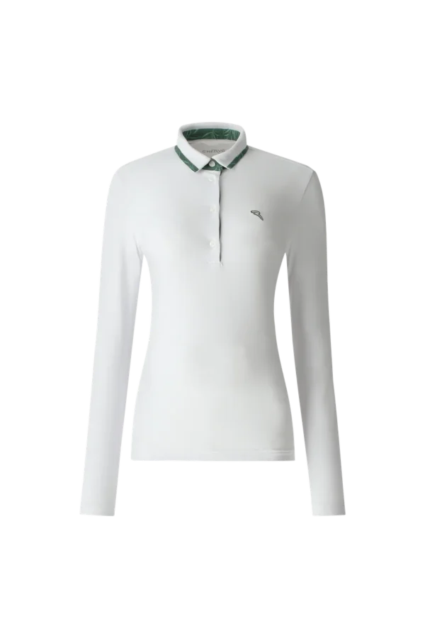 Áo Polo Golf nữ dài tay Chervo Annawintour 65704 - White AA19