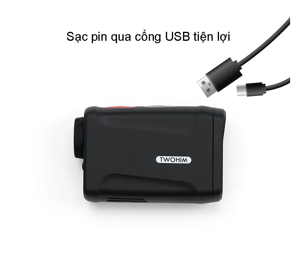 Sạc pin qua cổng USB tiện lợi
