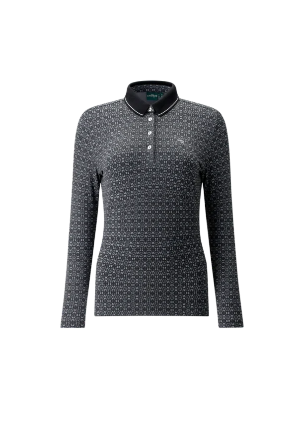 Áo Polo Golf nữ dài tay Chervo Amata 66133 - Blue 096E