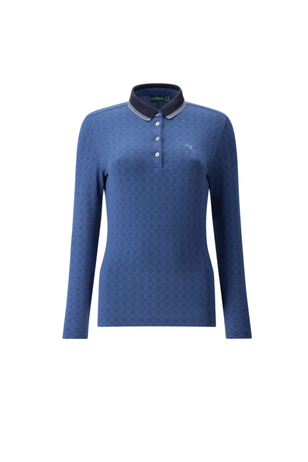 Áo Polo Golf nữ dài tay Chervo Amata 66133 - Blue 096E