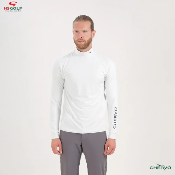Áo Golf nam cao cổ Chervo Tavernello 65120 - Grey 941