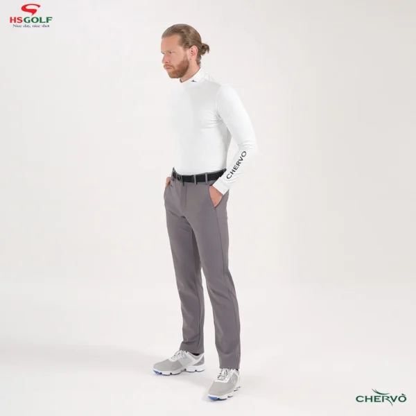 Áo Golf nam cao cổ Chervo Tavernello 65120 - Grey 941