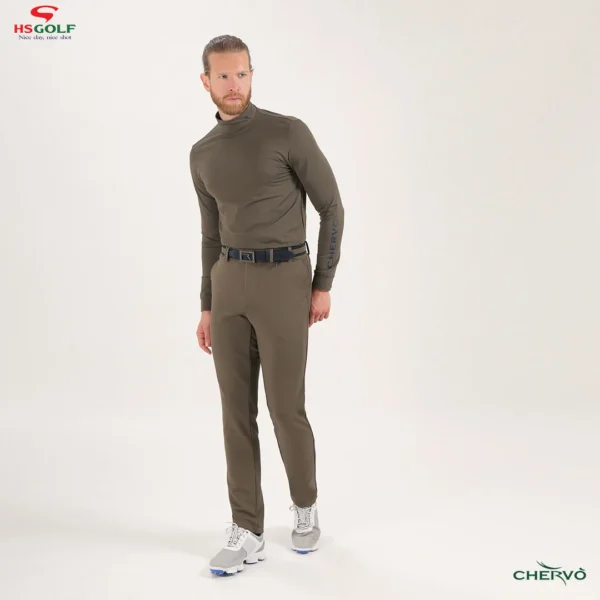 Áo Golf nam cao cổ Chervo Tavernello 65120 - Grey 941