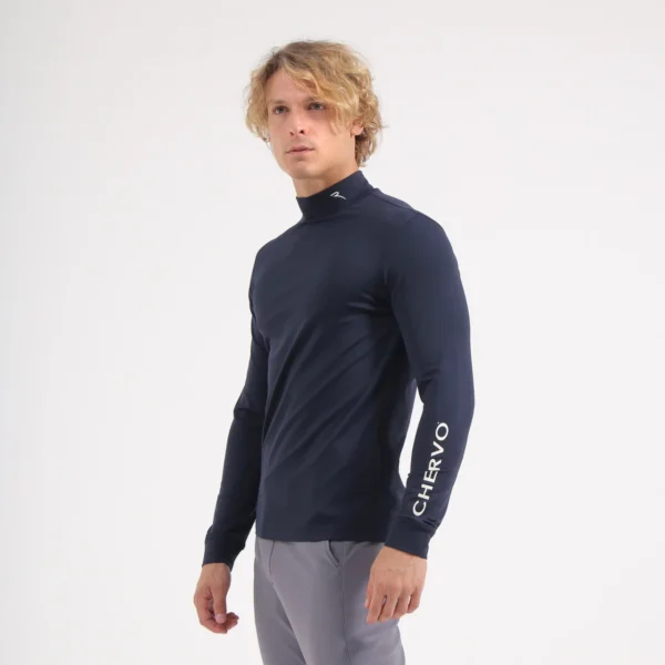 Áo Golf nam cao cổ Chervo Tavernello 65120 - Grey 941