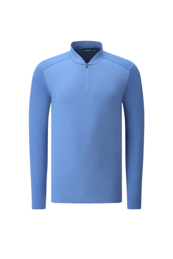 Áo Golf nam cao cổ Chervo Tobacco 66294 - Black 999