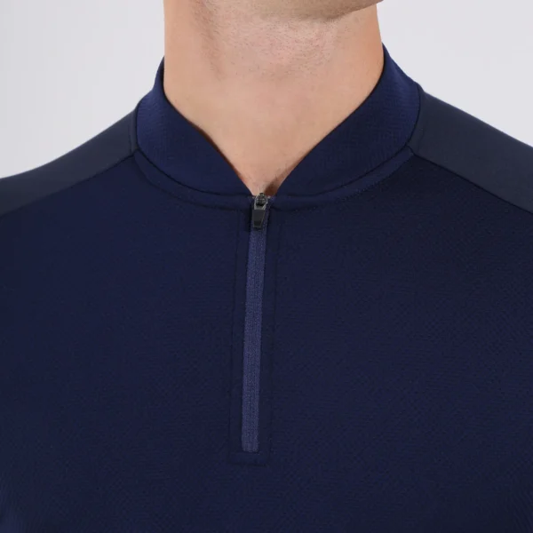 Áo Golf nam cao cổ Chervo Tobacco 66294 - Black 999