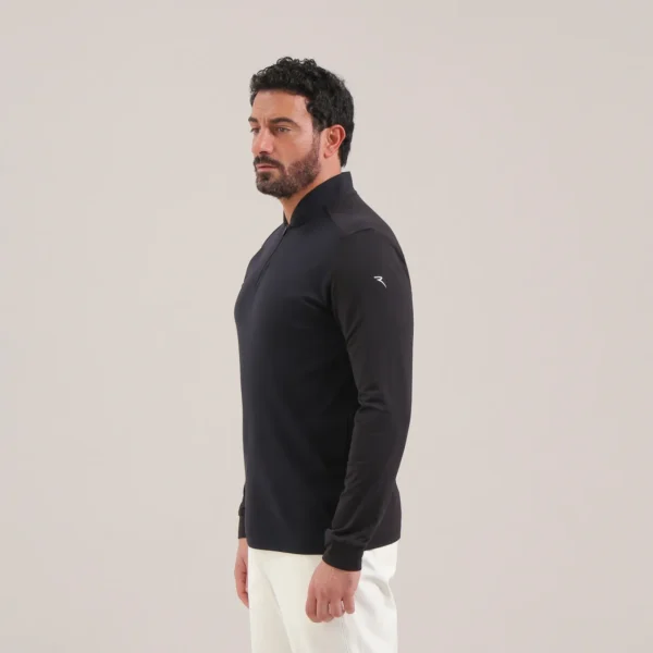 Áo Golf nam cao cổ Chervo Tobacco 66294 - Black 999