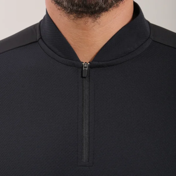 Áo Golf nam cao cổ Chervo Tobacco 66294 - Black 999