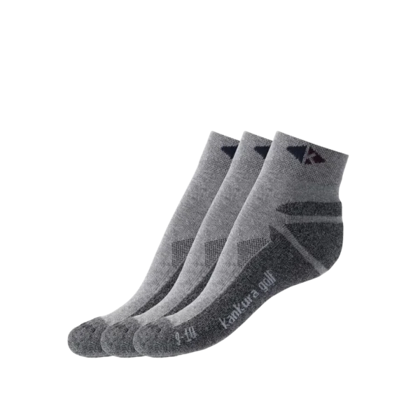 Tất Golf Unisex Kankura Coolmax - Grey (3 đôi)