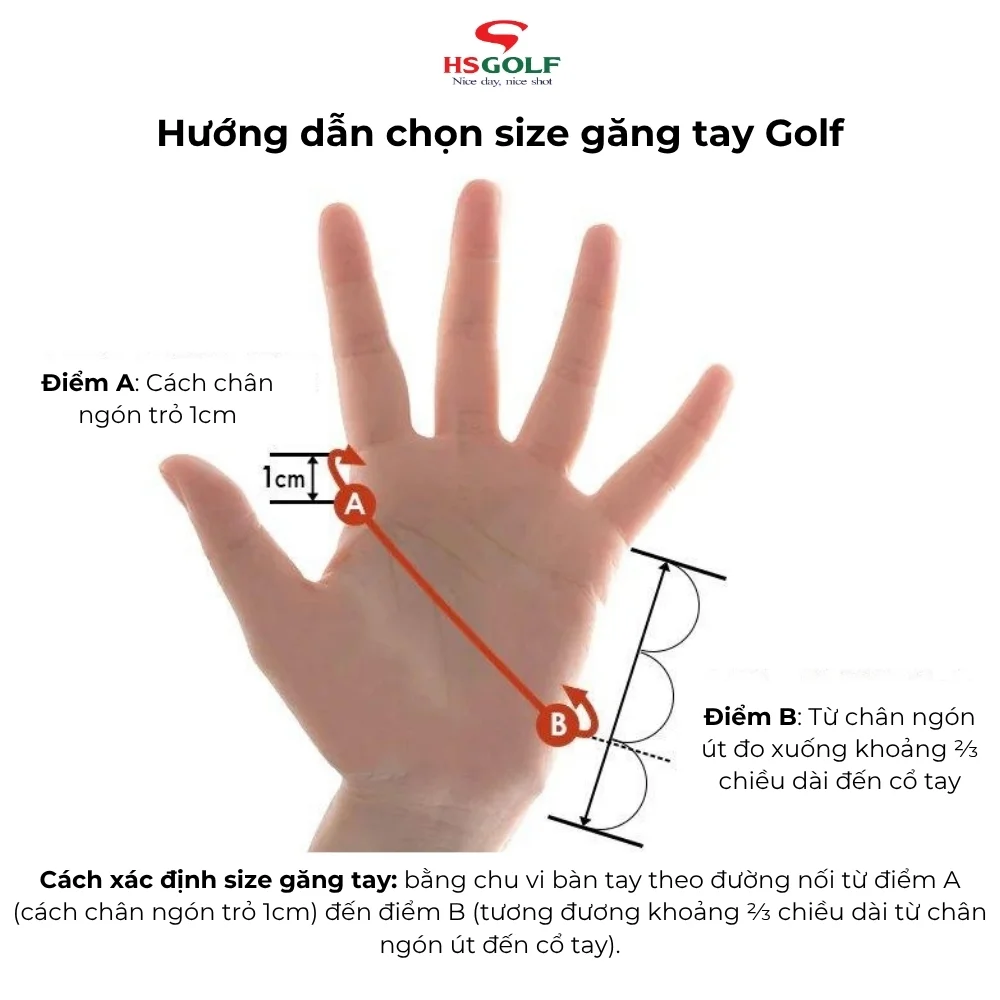 Cách xác định size găng tay golf