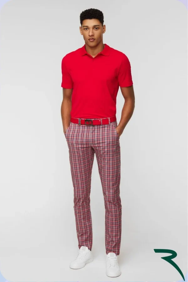 Quần dài Golf nam Chervo Stelo 64951 - Caro Red 10H