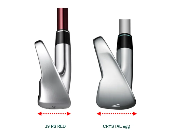 19 RS RED iron vs 25 CRYSTAL EGG iron
