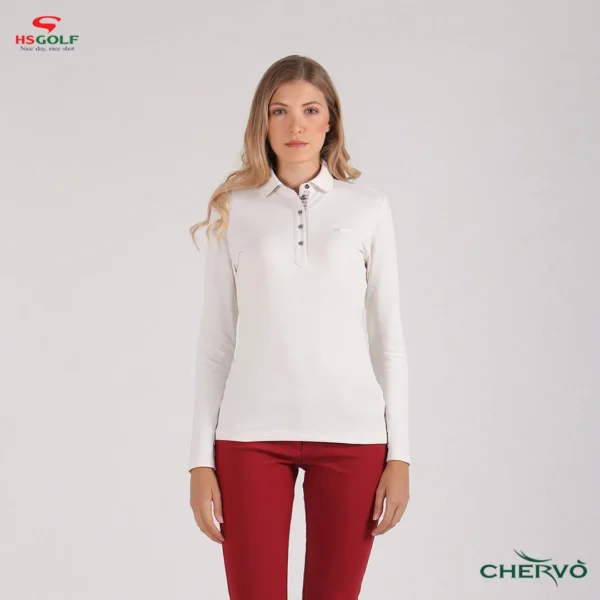 Áo Polo Golf nữ dài tay Chervo Alca 64610 - Black 999