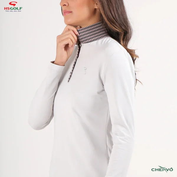 Áo Polo Golf nữ dài tay Chervo Amira 65140 - Pink 789