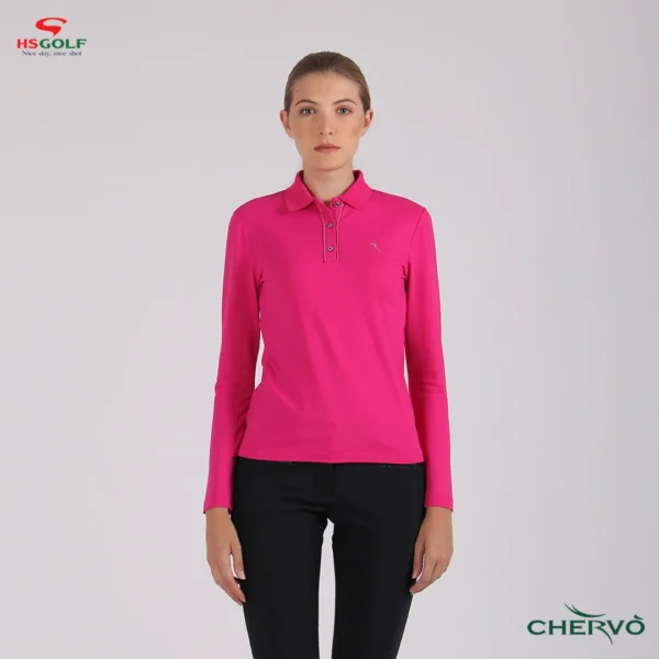Áo Polo Golf nữ dài tay Chervo Arsia 64622 - Pink 788