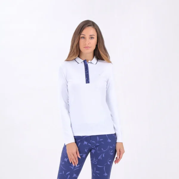 Áo Polo Golf nữ dài tay Chervo Attraente 64721 - Green 612