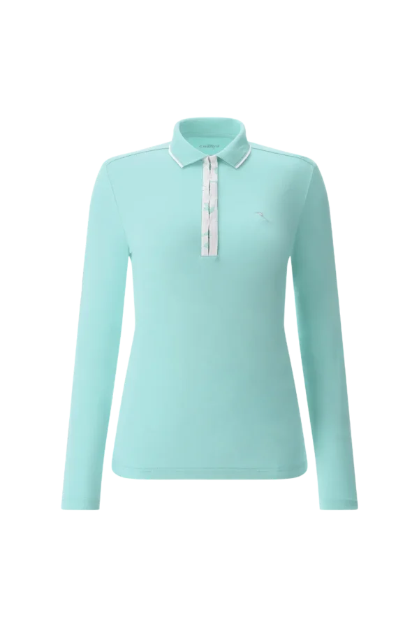 Áo Polo Golf nữ dài tay Chervo Attraente 64721 - Green 612