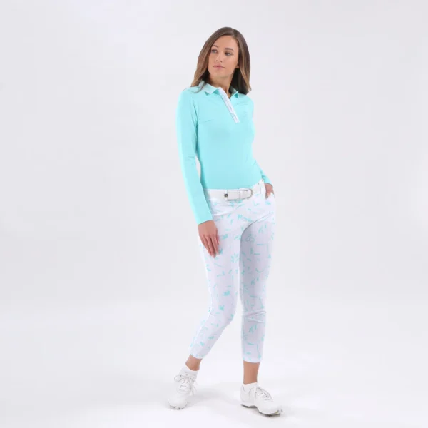Áo Polo Golf nữ dài tay Chervo Attraente 64721 - Green 612