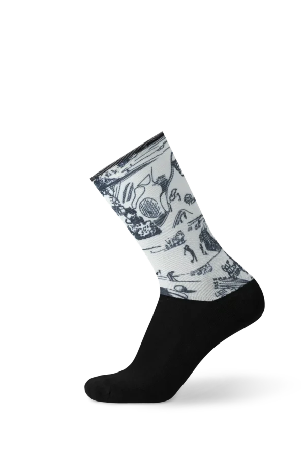 Tất Golf Unisex Chervo Beprint B0449 - White 071A