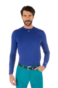 Áo Golf nam dài tay Chervo Tictac 62762 – Blue 551