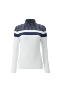 Áo Golf nữ cao cổ Chervo Together 65125 – White 105